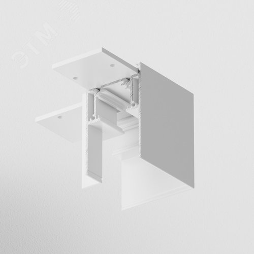 Коннектор угловой S35 накладной белый - фото 2