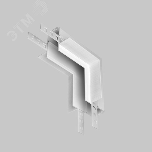 Коннектор угловой внутренний Exility встраиваемый под ГКЛ 9,5мм белый - фото 2