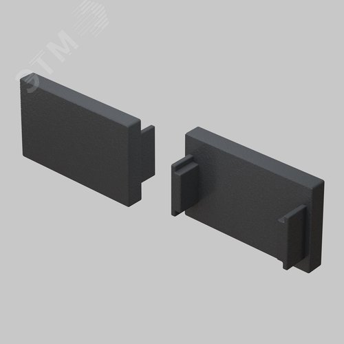 Заглушка для накладного/встраиваемого шинопровода 2 шт. Basity черный - фото 2