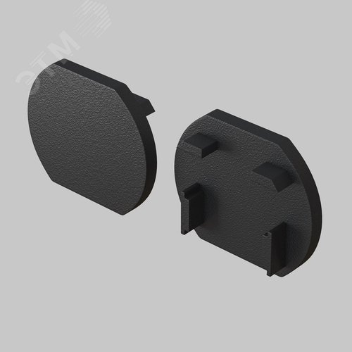 Заглушка для круглого шинопровода 2 шт. Basity черный - фото 2
