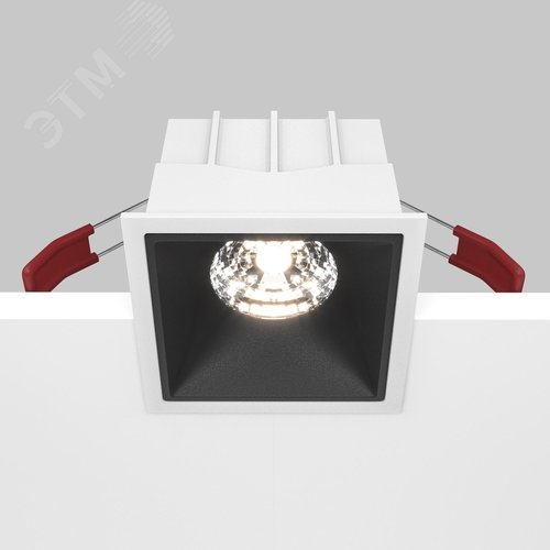 Светильник встраиваемый Downlight Alfa LED 4000K 1x15Вт 36 град Dim Triac IP20 CRI90 Бело-черный квадрат 63х85х85мм 1150Лм - фото 5