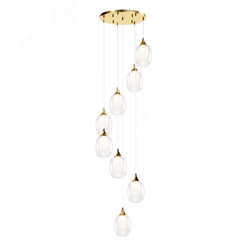 Светильник подвесной Aura E14х8х40W Латунь - фото 1