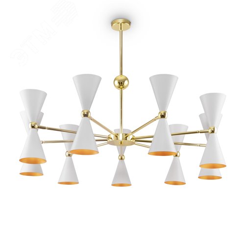 Светильник подвесной Vesper E14х18х40W Белый и Золото - фото 1