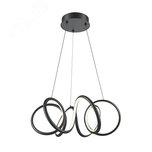 Светильник подвесной Curve LED 52W Черный - фото 1