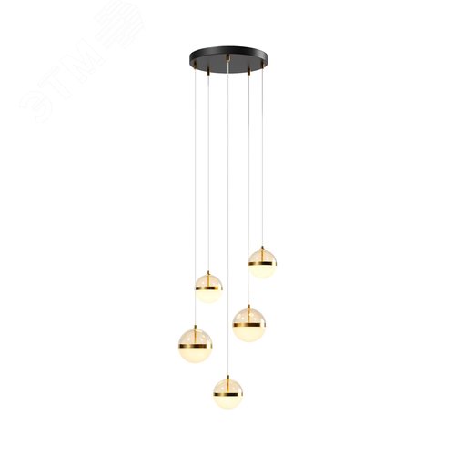 Светильник подвесной Area LED 58W Черный и Латунь - фото 1