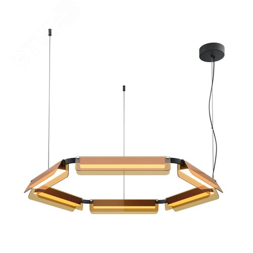 Светильник подвесной Flat LED 60W Черный - фото 1