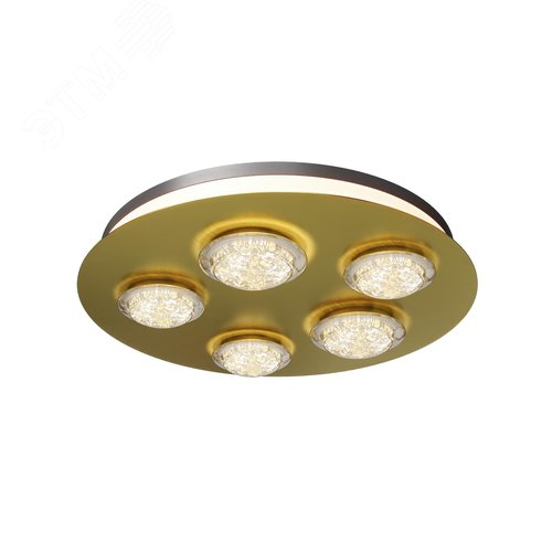 Светильник потолочный Pharao LED 56W Черный и Латунь - фото 1