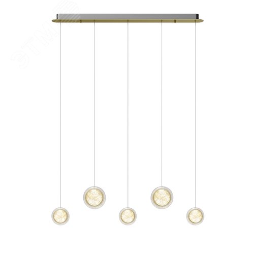 Светильник подвесной Pharao LED 33W Черный и Латунь - фото 1