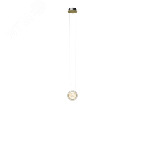 Светильник подвесной Pharao LED 7W Черный и Латунь - фото 1