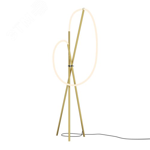 Изображение товара Светильник напольный (торшер) Crochet LED 36W Черный и Латунь (шт)