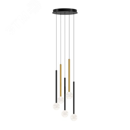 Светильник подвесной Bubble dream LED 16W Черный и Латунь - фото 1