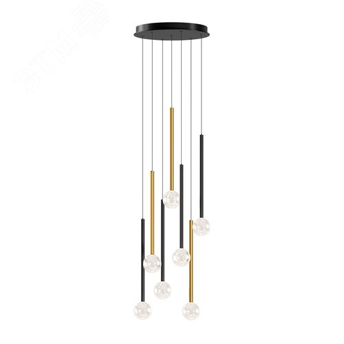 Светильник подвесной Bubble dream LED 23W Черный и Латунь - фото 1