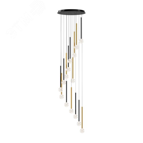 Светильник подвесной Bubble dream LED 51W Черный и Латунь - фото 1