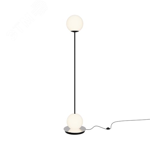 Изображение товара Светильник напольный (торшер) Twins LED 20W Черный и Хром (шт)