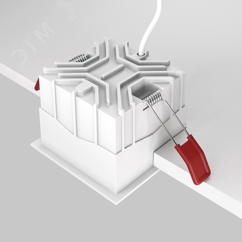 Светильник встраиваемый Downlight Alfa LED 4000K 1x15Вт 36 град Dim Triac IP20 CRI90 Бело-черный квадрат 63х85х85мм 1150Лм - фото 7