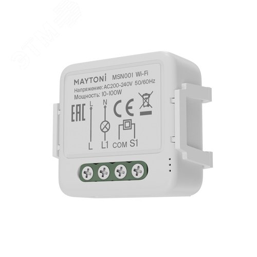 Изображение товара Выключатель Wi-Fi одноканальный без нуля (шт)