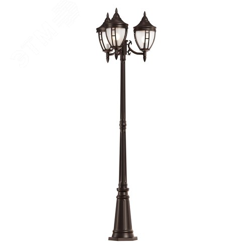 Светильник садово-парковый Outdoor Rivoli IP 44 E27х3х60W Черный - фото 2