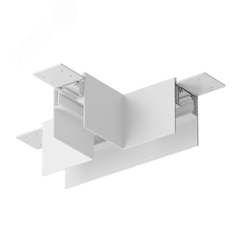 Коннектор Т-образный Gravity накладной белый - фото 1