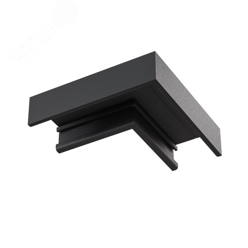 Коннектор угловой накладной Basity черный - фото 1