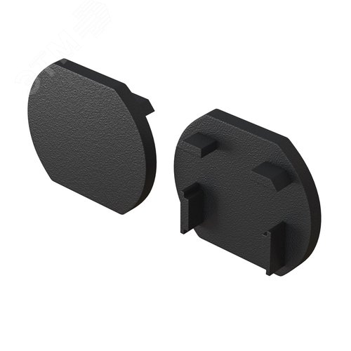 Заглушка для круглого шинопровода 2 шт. Basity черный - фото 1