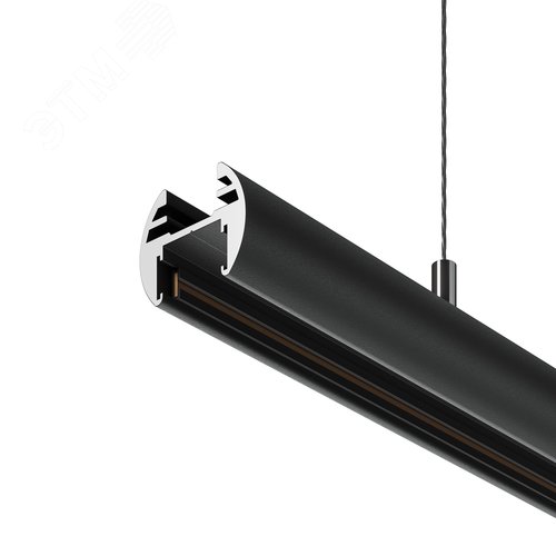 Шинопровод 3м подвесной круглый Basity черный - фото 1