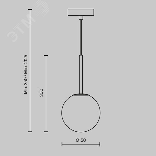 Светильник подвесной Basic form E14х1х40W Черный - фото 2