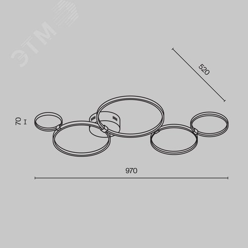 Светильник потолочный Olympia LED 43W Белый - фото 2
