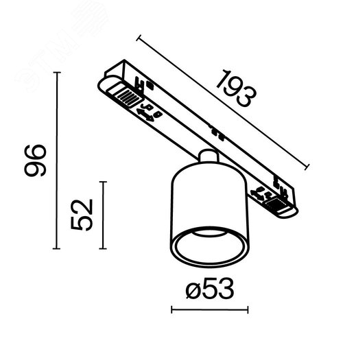 Светильник трековый Alfa S Exility 3000K 7Вт 50 град - фото 2