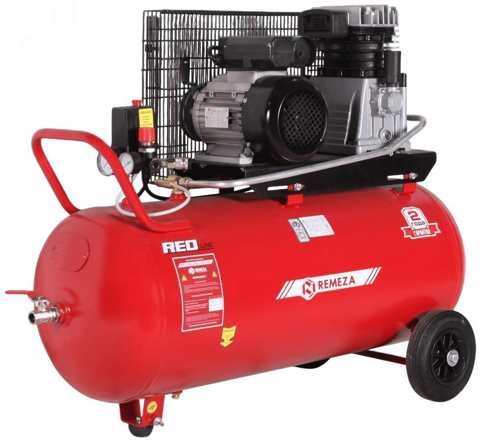 Изображение товара Поршневой компрессор REMEZA СБ4/С-100.AB365A с 100 л ресивером