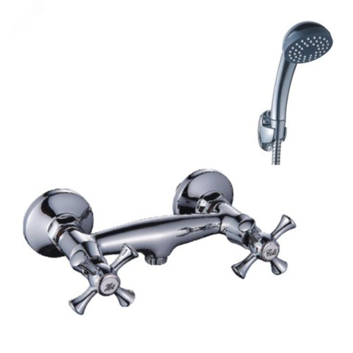 Изображение товара Смеситель для душа Антей Луч 207064 двухрукояточный хром Китай