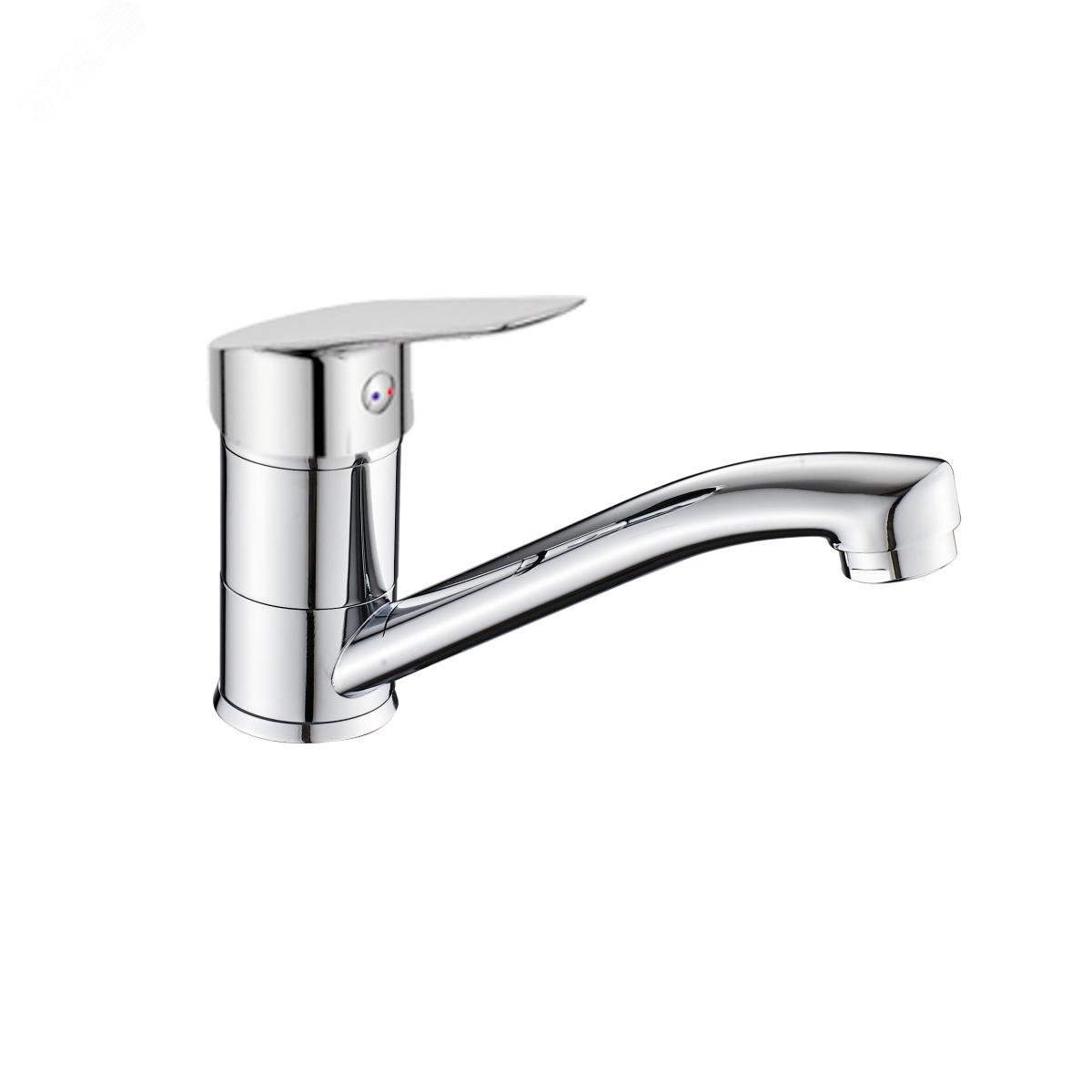 Изображение товара Смеситель для кухни АНТЕЙ серия Кристалл хром короткий поворотный