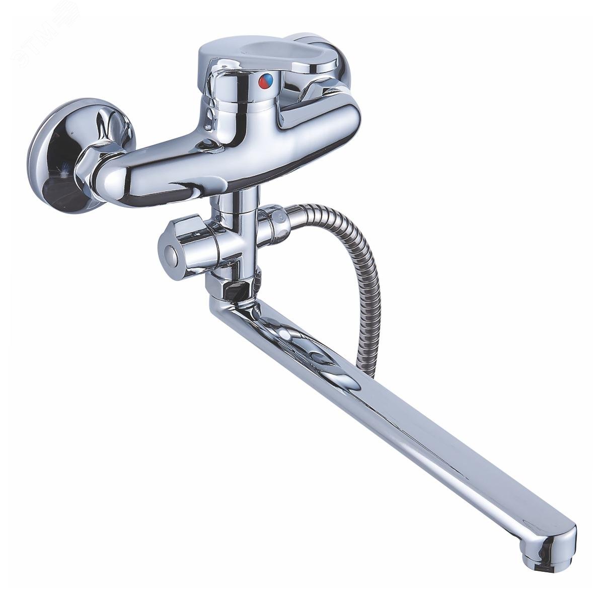 Изображение товара Смеситель для ванны Викинг с переключателем душа, хром, L-300 мм