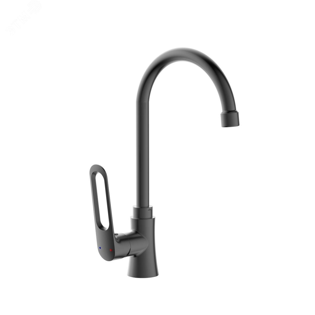 Изображение товара Смеситель для кухни АНТЕЙ с высоким изливом серый матовый