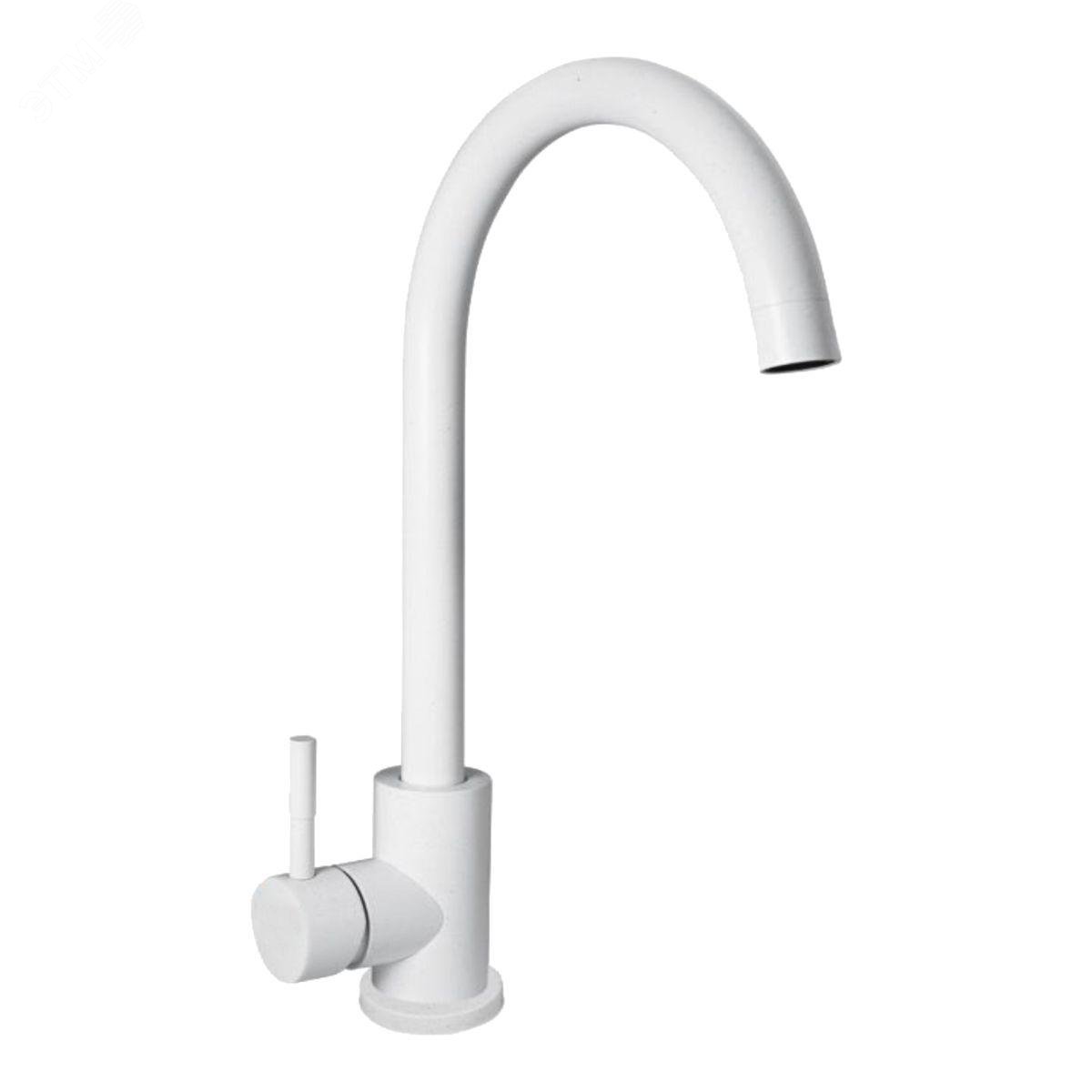 Изображение товара Смеситель для кухни АНТЕЙ с высоким изливом из нержавеющей стали