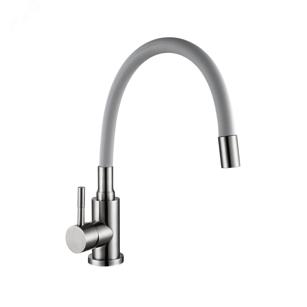 Изображение товара Смеситель для кухни Антей серии Дюна с высоким поворотным силиконовым изливом