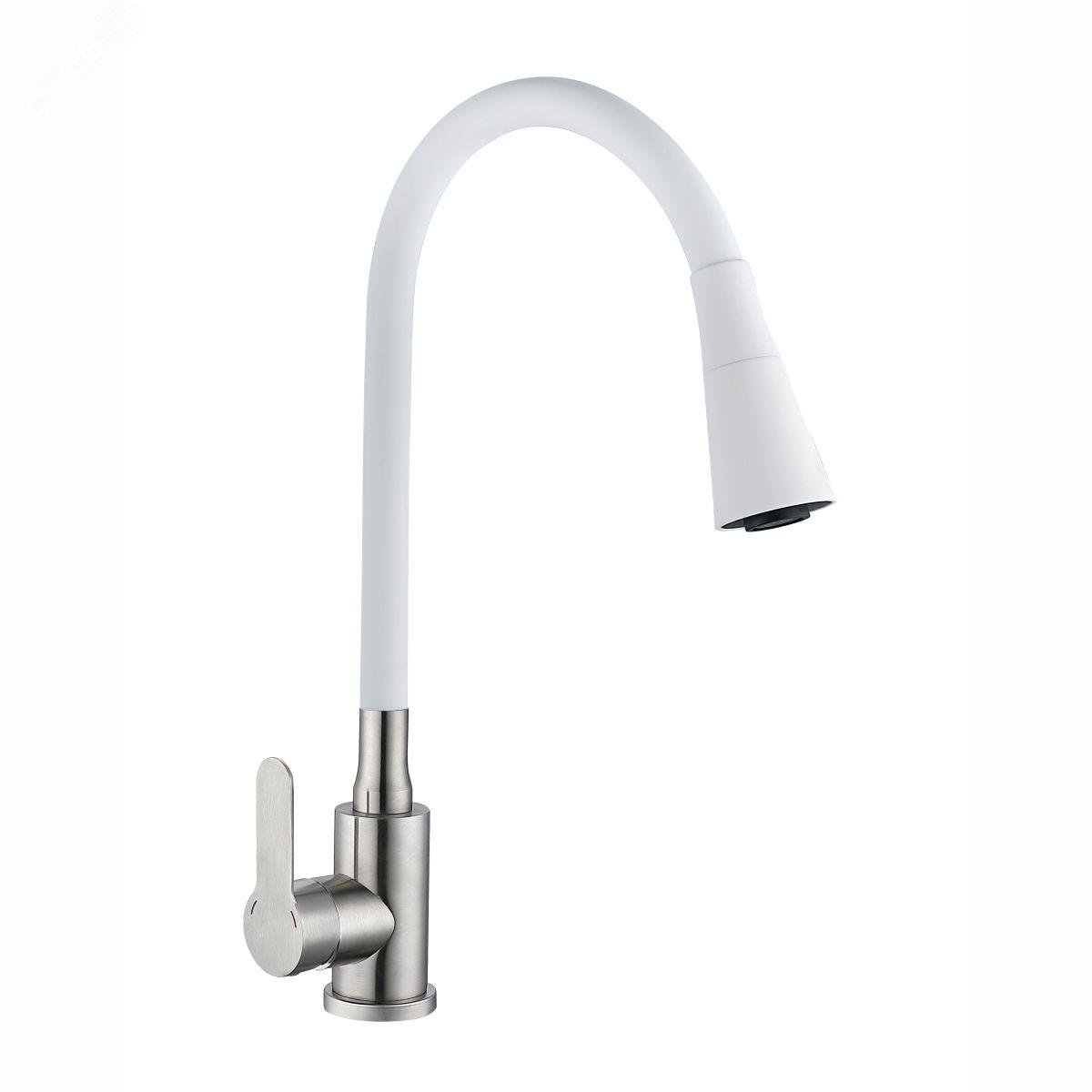 Изображение товара Смеситель для кухни шаровый с силиконовым изливом АНТЕЙ Серия Садко