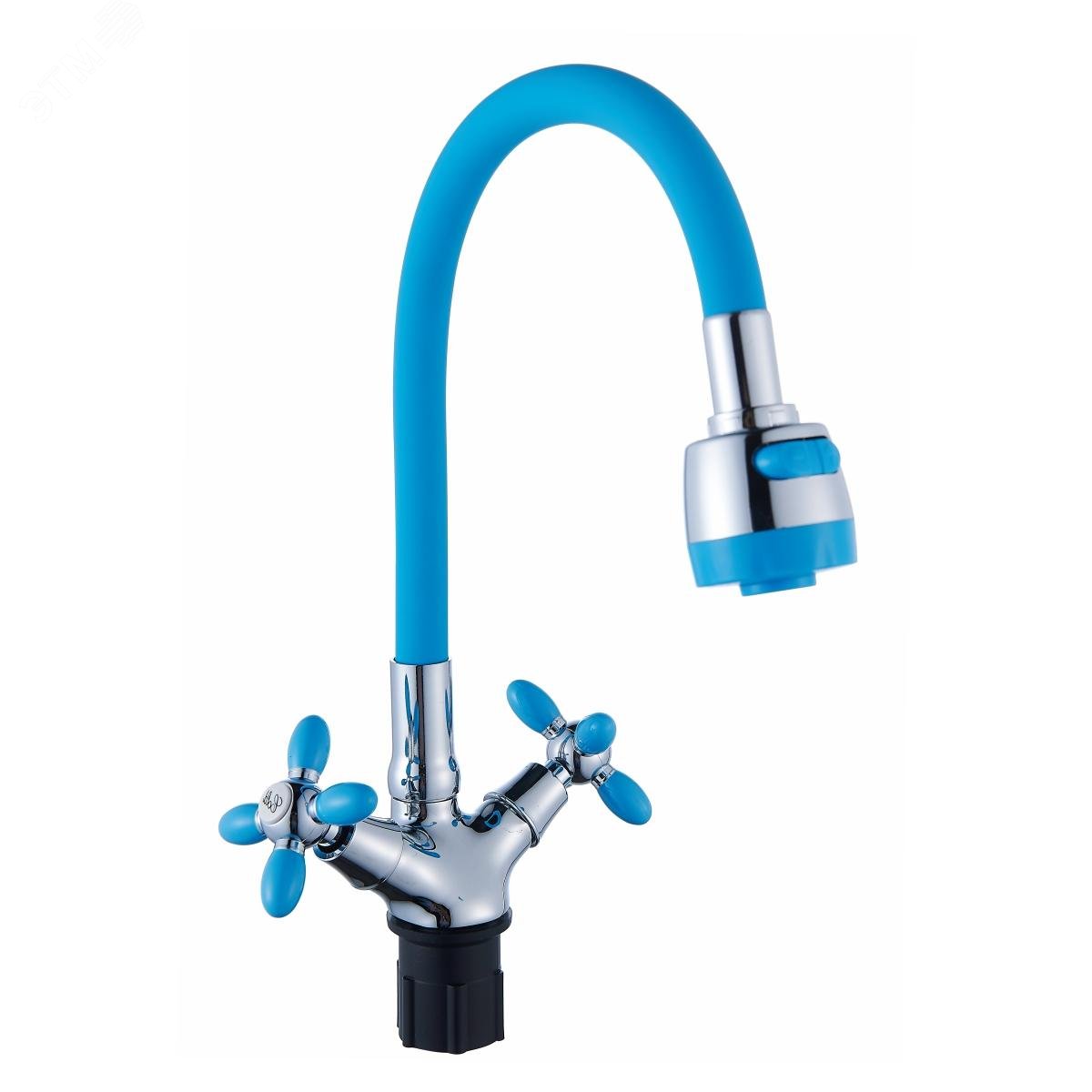 Изображение товара Кухонный смеситель Радуга с поворотным силиконовым изливом Антей 5770713