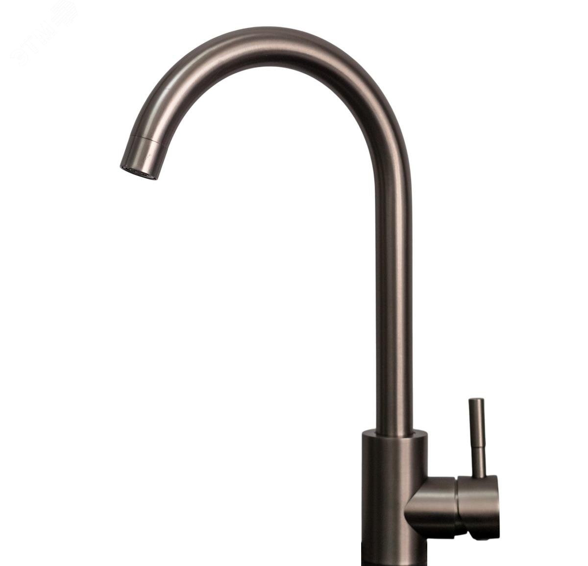 Изображение товара Смеситель для кухни Парма с высоким изливом Антей графит