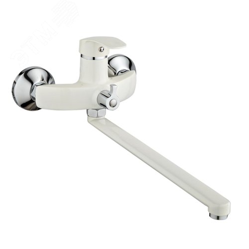 Изображение товара Смеситель для ванны шаровый L-30см, с переключателем душа цвет белый Зима 2272127 АНТЕЙ (шт)