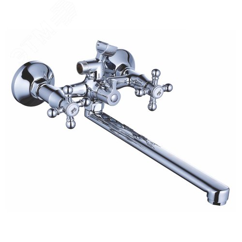 Изображение товара Смеситель для ванны с 2-мя рукоятками L-30, с переключателем душа (шт)