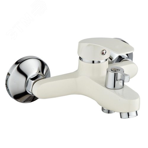 Изображение товара Смеситель для ванны шаровый с коротким изливом цвет белый (шт)