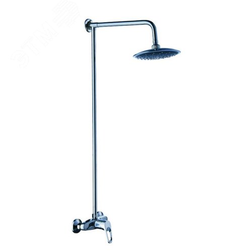 Изображение товара Cистема душевая со смесителем шаровая без излива с лейкой тропической (шт)