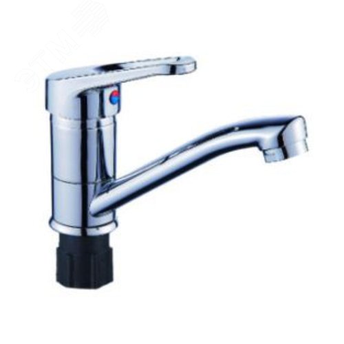 Изображение товара Смеситель для кухни шаровый с коротким изливом, крепеж гайка (шт)