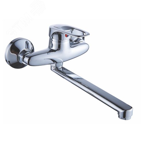 Изображение товара Смеситель для кухни шаровый пристенный,с нижним изливом F-25 (шт)