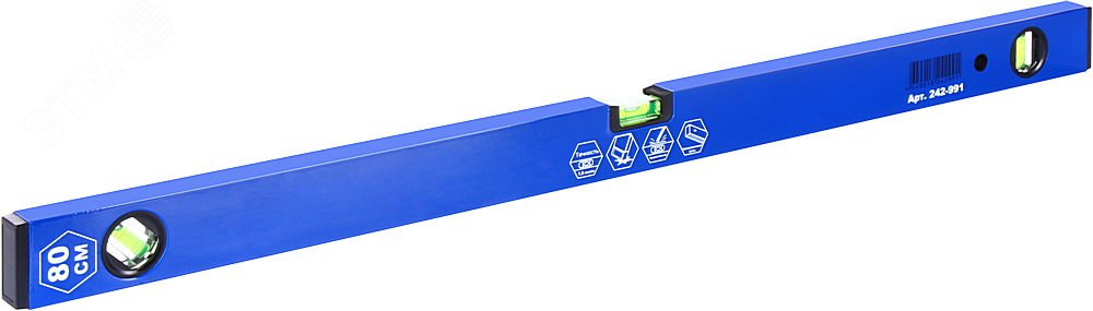 Изображение товара Строительный уровень Комфорт от КОБАЛЬТ 800 мм, 3 глазка, точность 1 мм-м