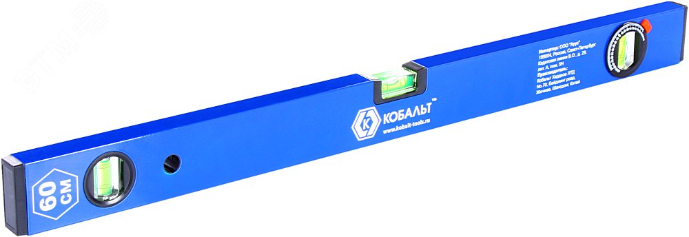 Изображение товара Строительный уровень Комфорт магнитный 600 мм профиль 20 x 49 мм глазки поворотный