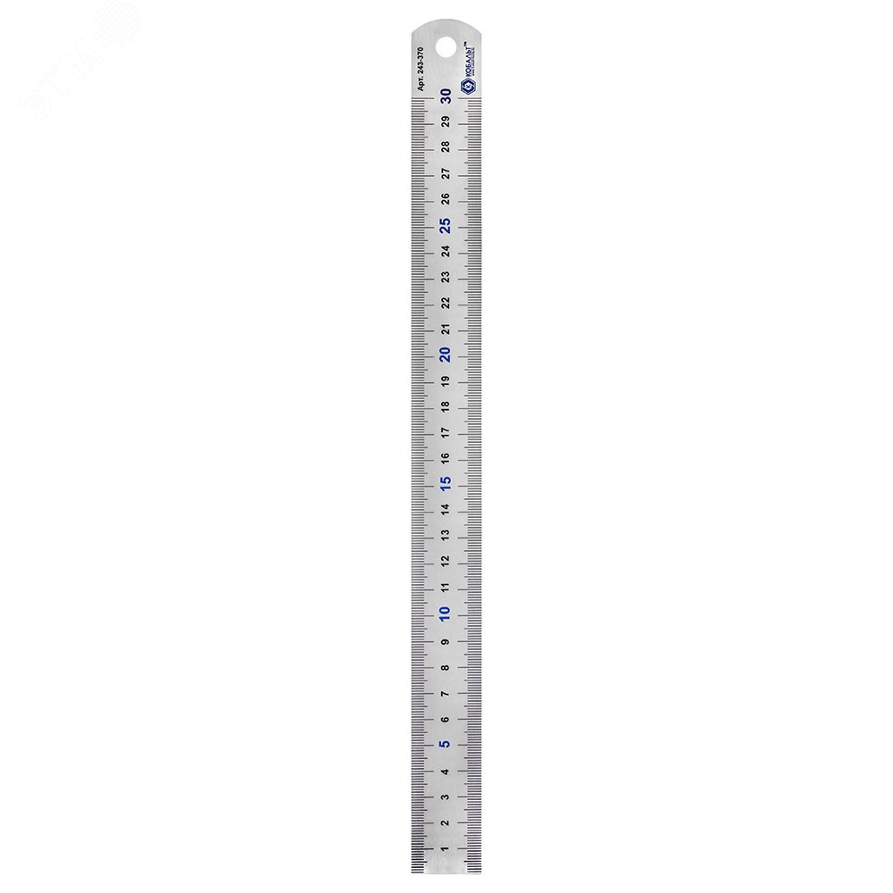 Изображение товара Линейка из нержавеющей стали 300x28x0.7 мм КОБАЛЬТ для измерений и разметки