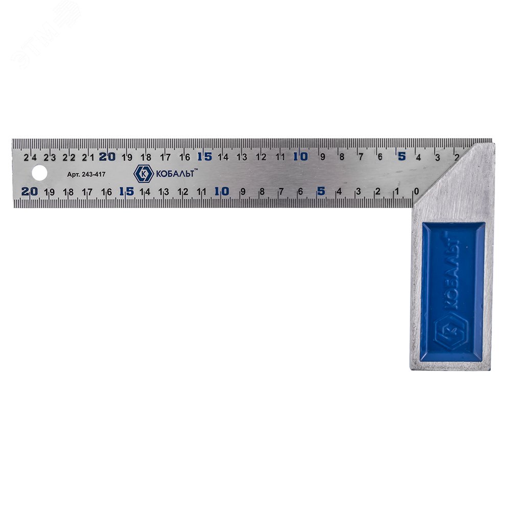 Изображение товара Угольник столярный 250 мм с чугунным основанием и нержавеющей сталью