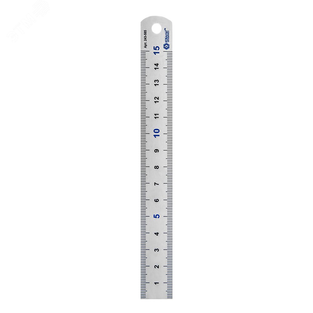 Изображение товара Линейка из нержавеющей стали 150 х 19 х 0.7 мм КОБАЛЬТ для точных измерений