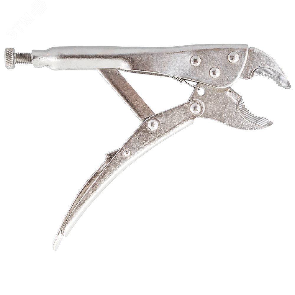 Изображение товара Клещи зажимные 180 мм полукруглые губки максимальный захват 30 мм КОБАЛЬТ